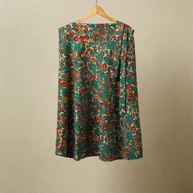 Green - kalamkari cotton wrap around skirt 11 - handcrafted