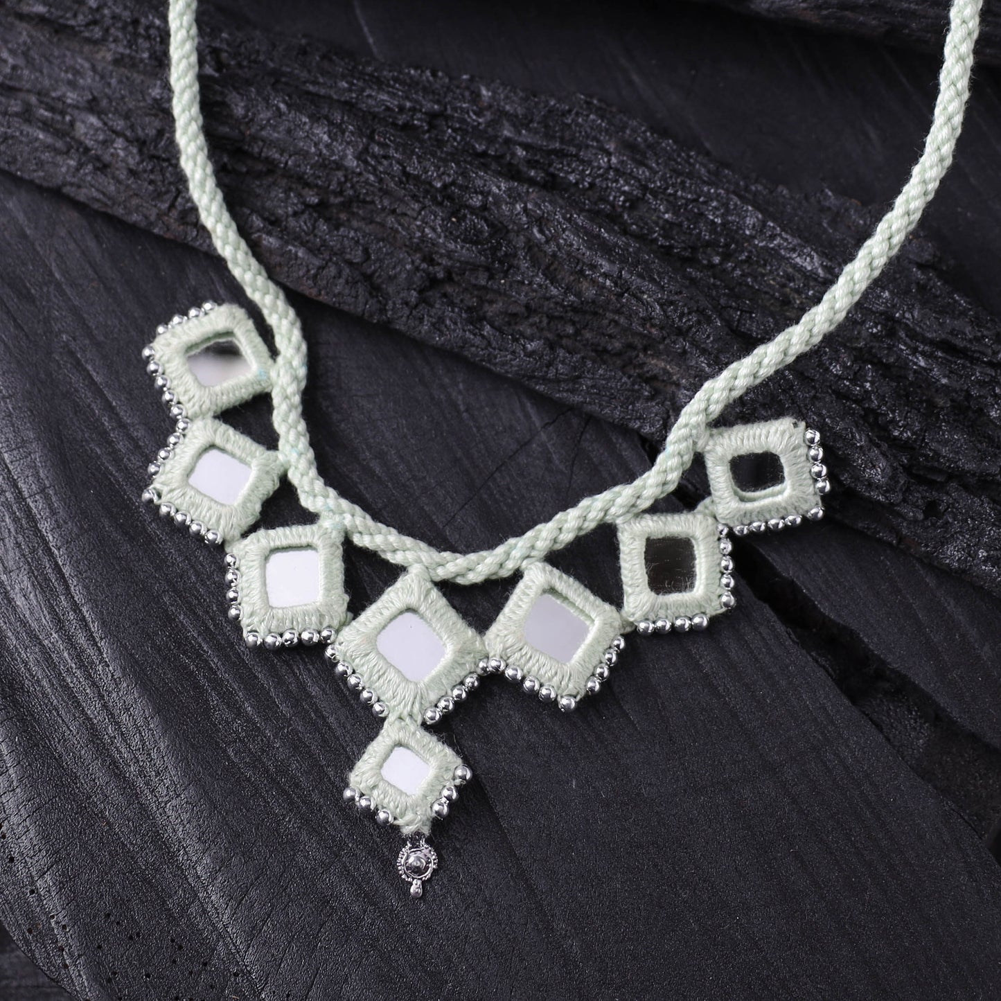 Lambani Thread & Mirror Work Necklace 03
