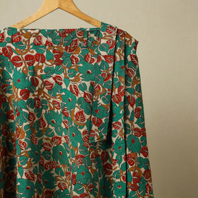 Green - kalamkari cotton wrap around skirt 11 - handcrafted