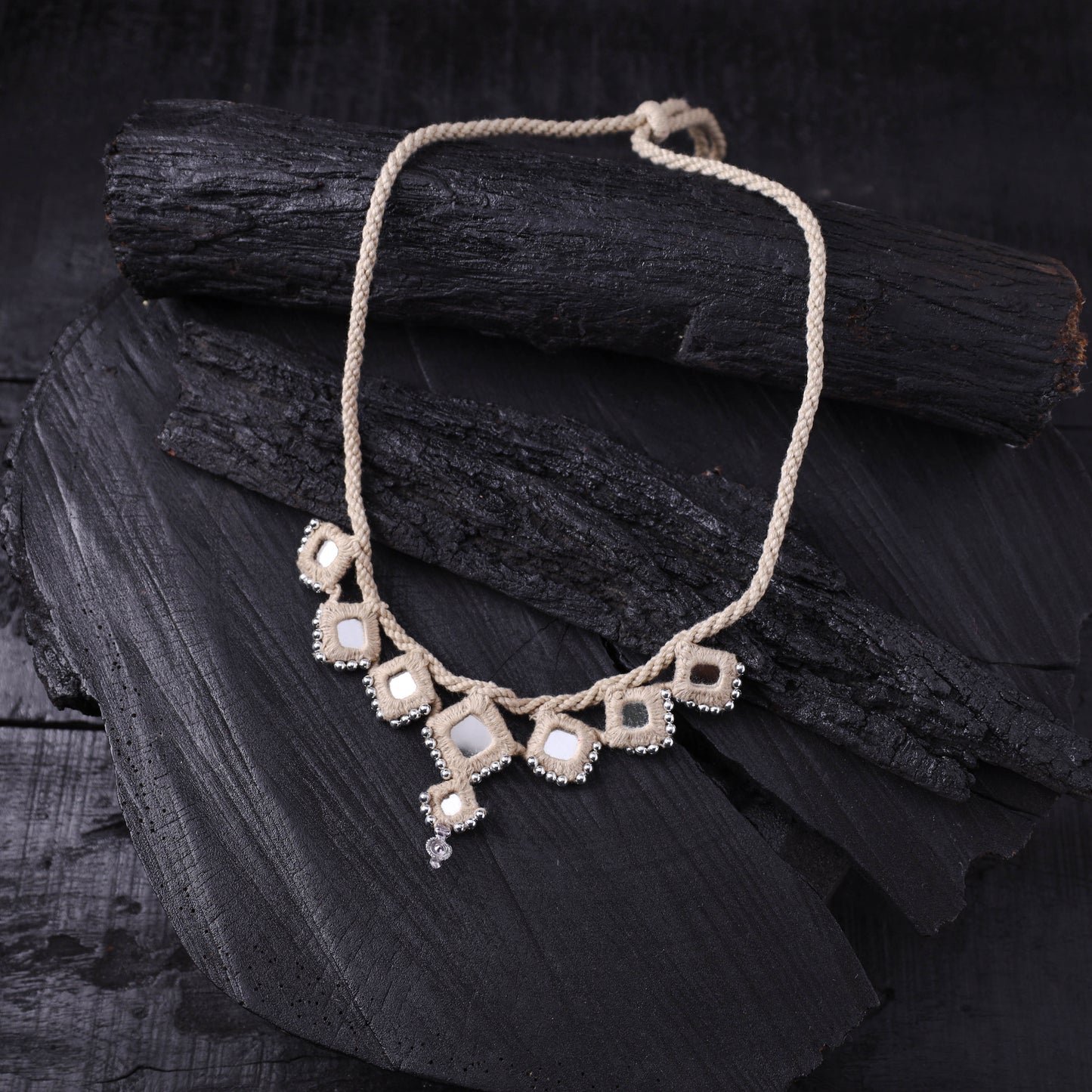 Lambani Thread & Mirror Work Necklace 04