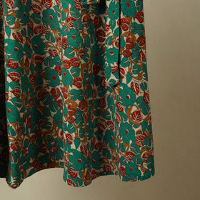Green - kalamkari cotton wrap around skirt 11 - handcrafted