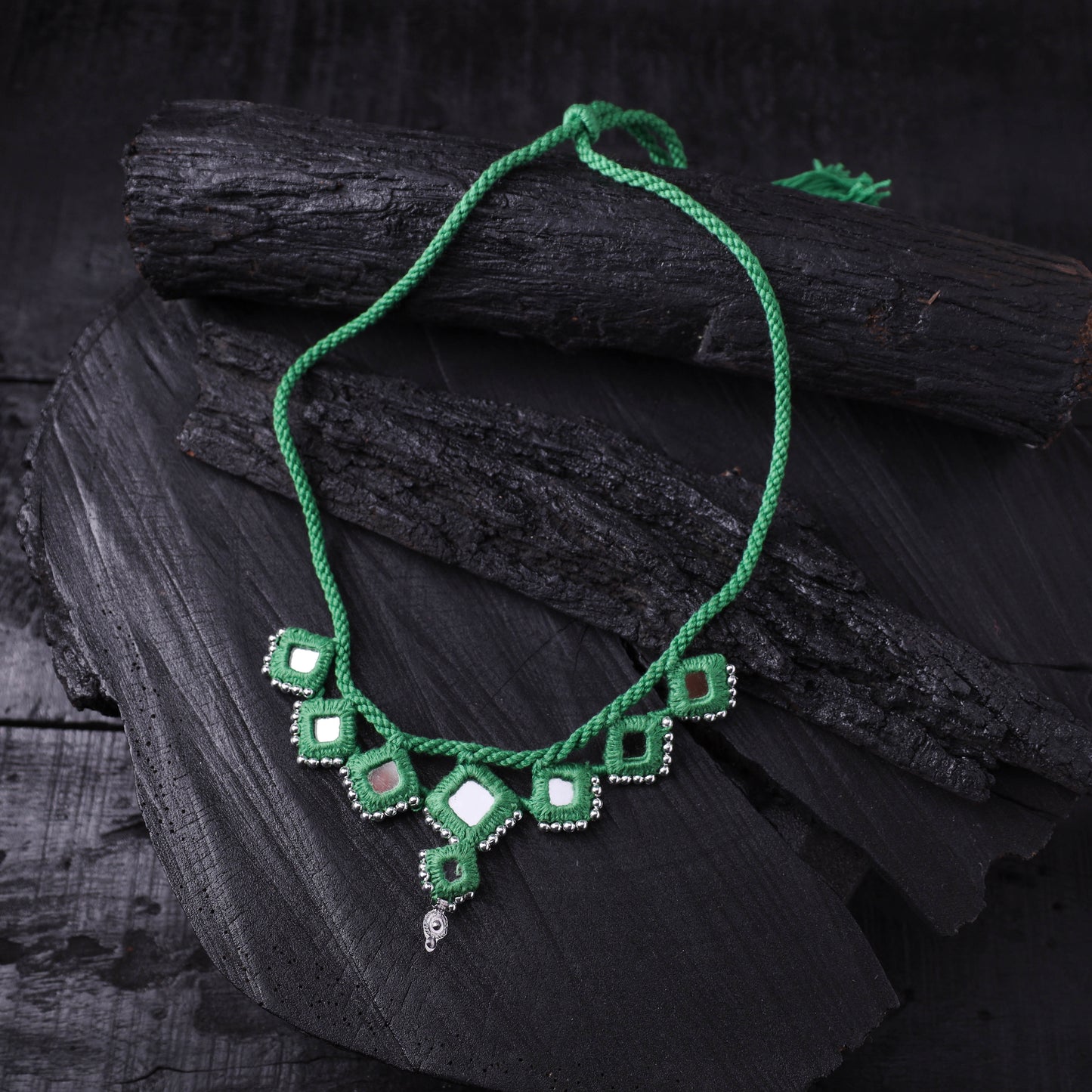 Lambani Thread & Mirror Work Necklace 05