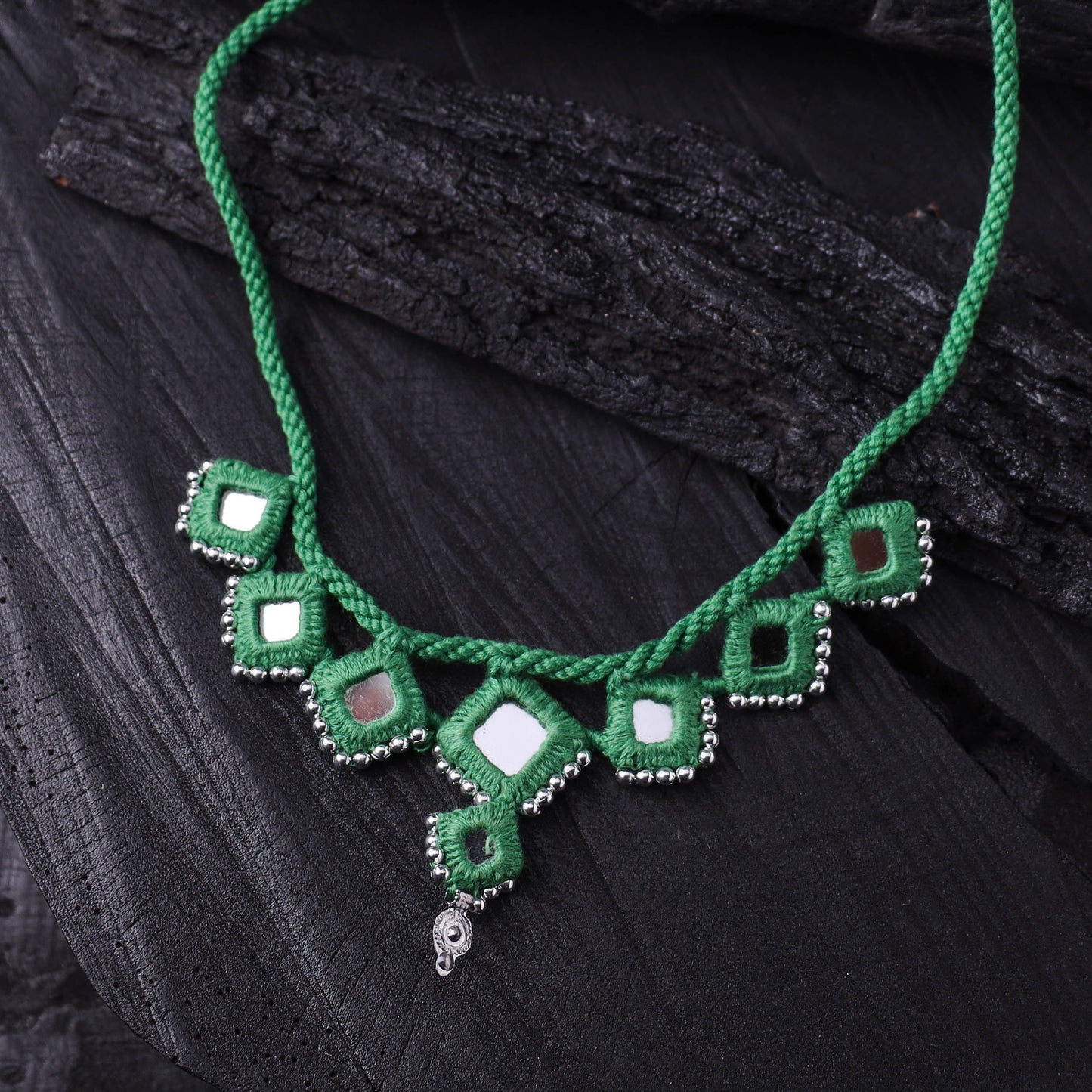 Lambani Thread & Mirror Work Necklace 05