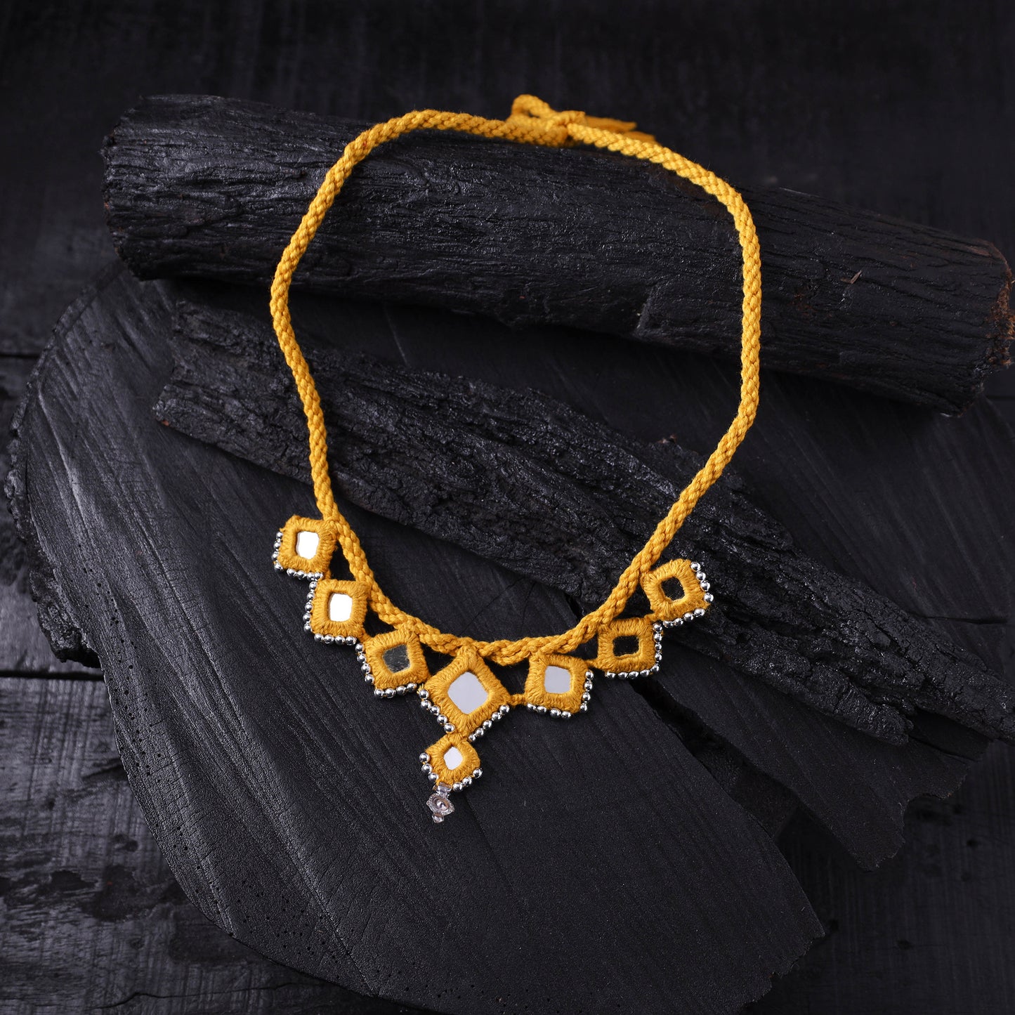 Lambani Thread & Mirror Work Necklace 06