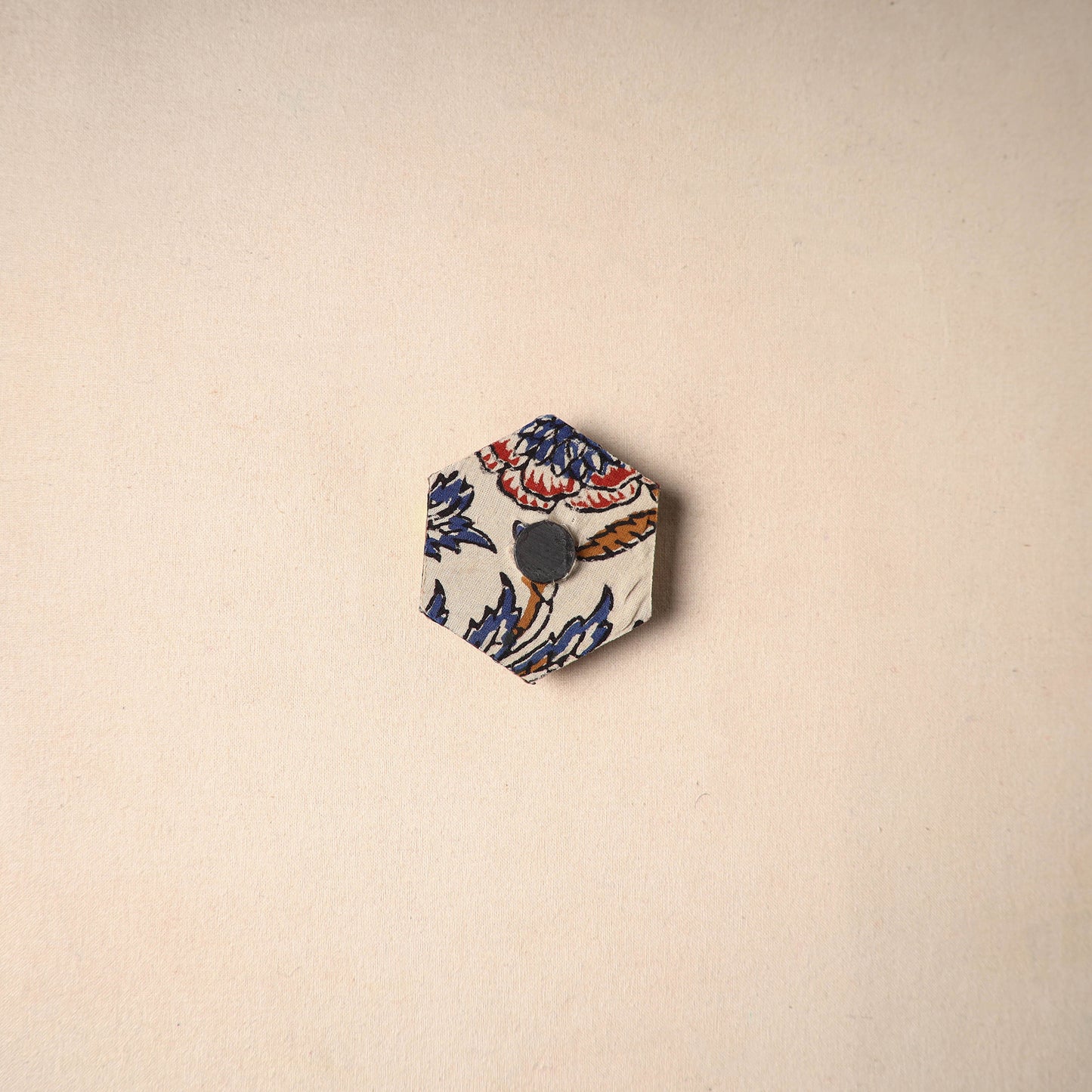 Multicolor - Handmade Fabart Wooden Magnet 54