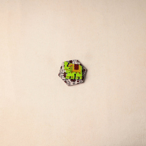 Multicolor - Handmade Fabart Wooden Magnet 55