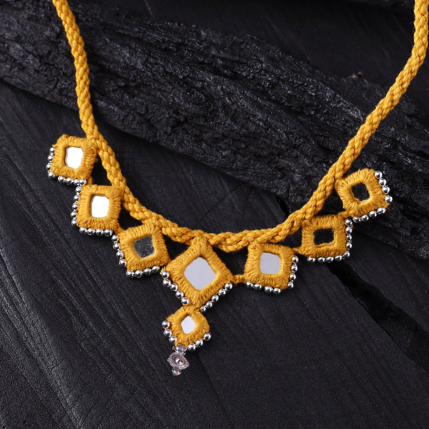 Lambani Thread & Mirror Work Necklace 06