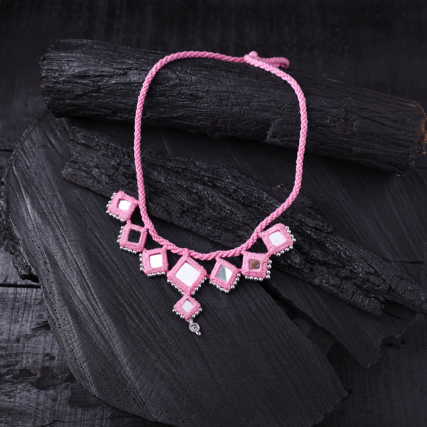 Lambani Thread & Mirror Work Necklace 08