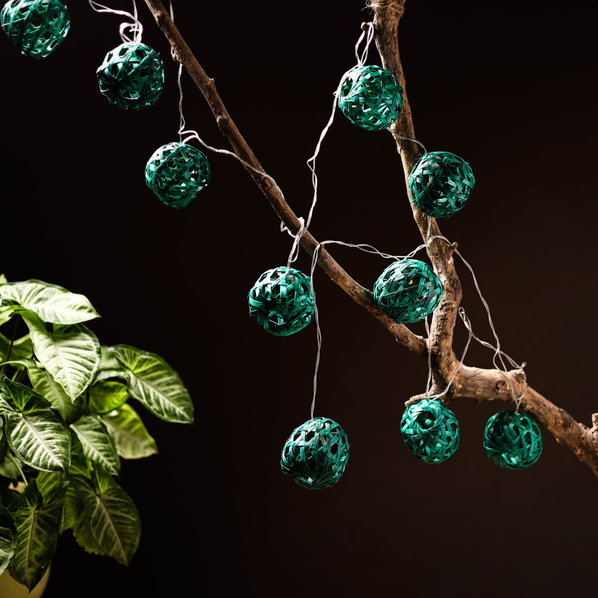 Greenkraft Full Moon Handcrafted Bamboo String Light (3M) 24
