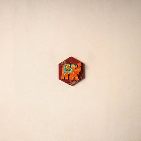 Multicolor - Handmade Fabart Wooden Magnet 56