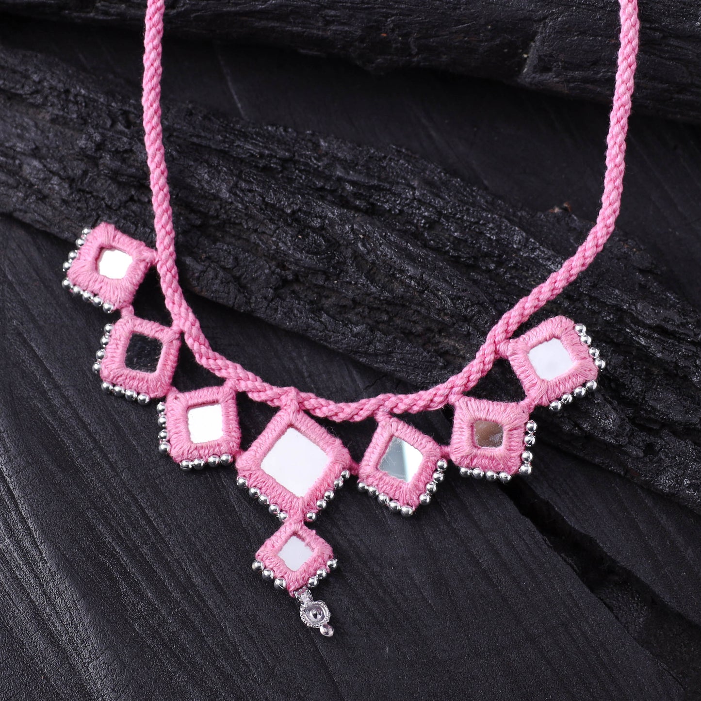 Lambani Thread & Mirror Work Necklace 08