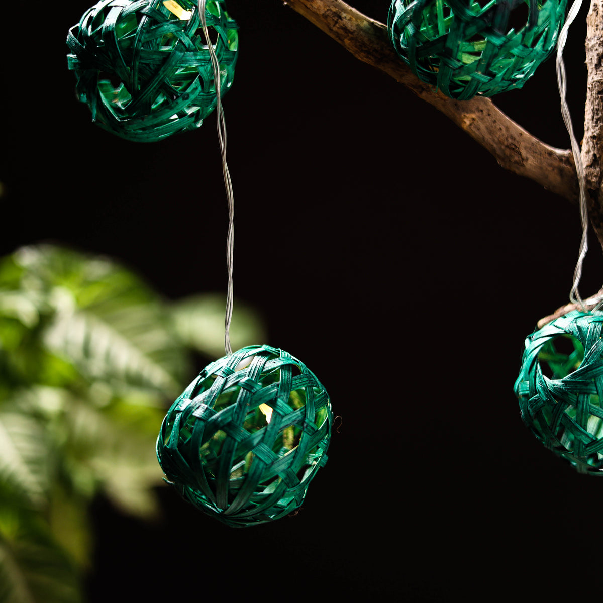 Greenkraft Full Moon Handcrafted Bamboo String Light (3M) 24