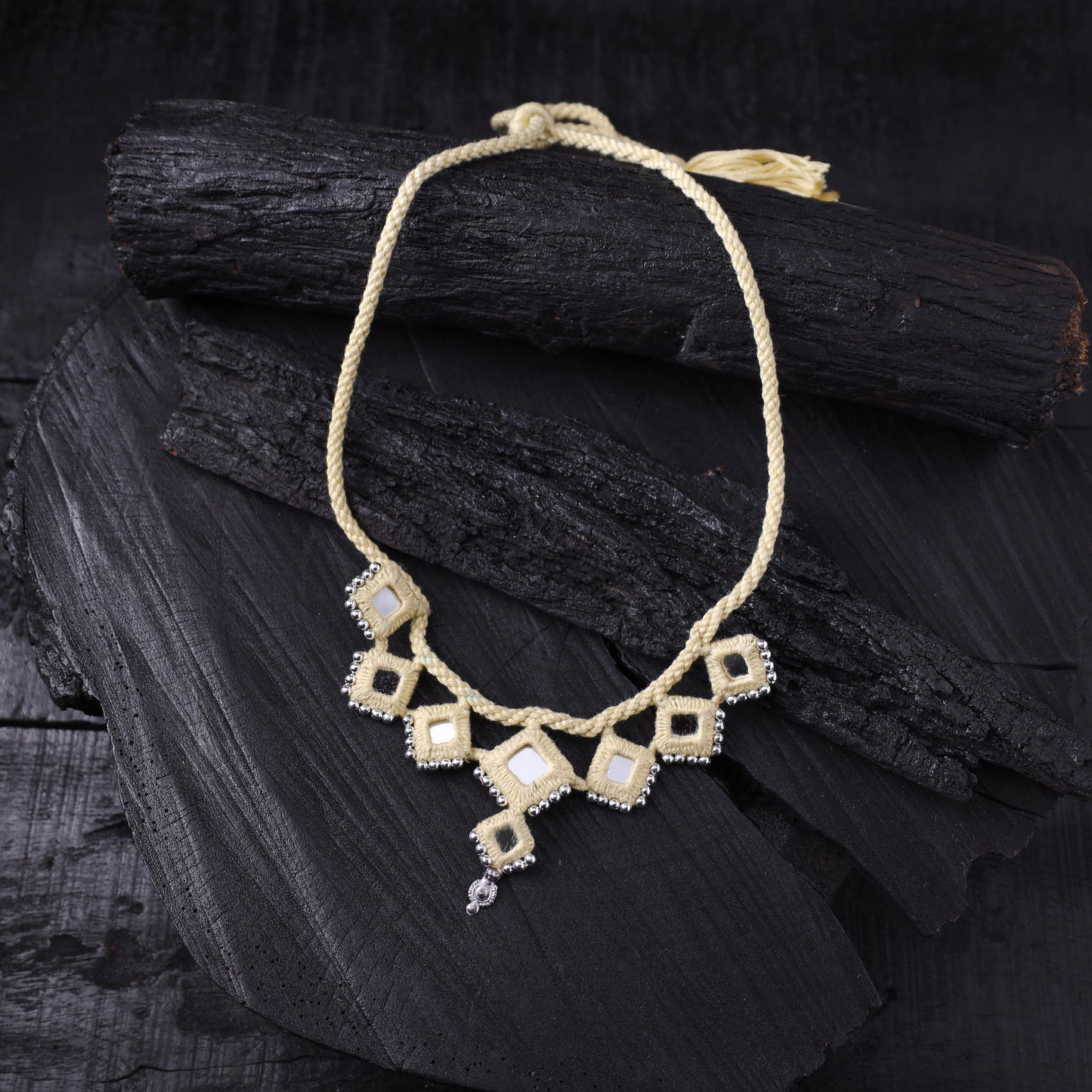 Lambani Thread & Mirror Work Necklace 09