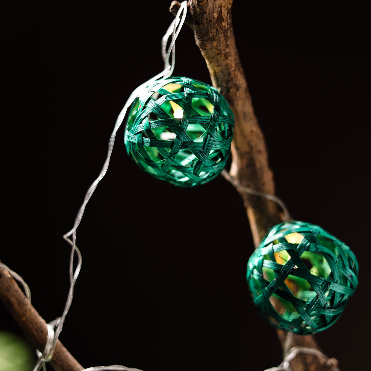 Greenkraft Full Moon Handcrafted Bamboo String Light (3M) 24