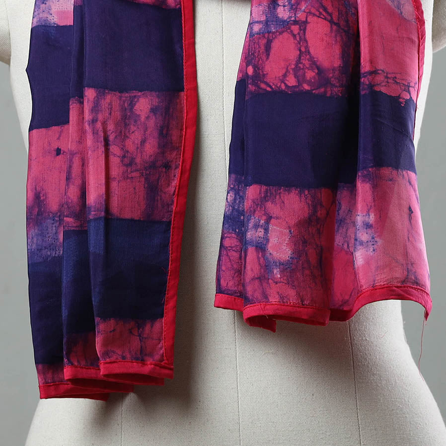 Multicolor - Chanderi Silk Nui Shibori Tie & Dye Stole 04