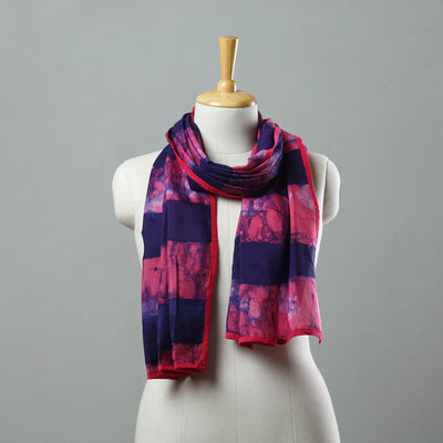 Multicolor - Chanderi Silk Nui Shibori Tie & Dye Stole 04