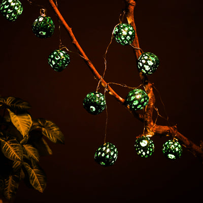 Greenkraft Full Moon Handcrafted Bamboo String Light (3M) 24