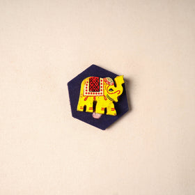 Multicolor - Handmade Fabart Wooden Magnet 59