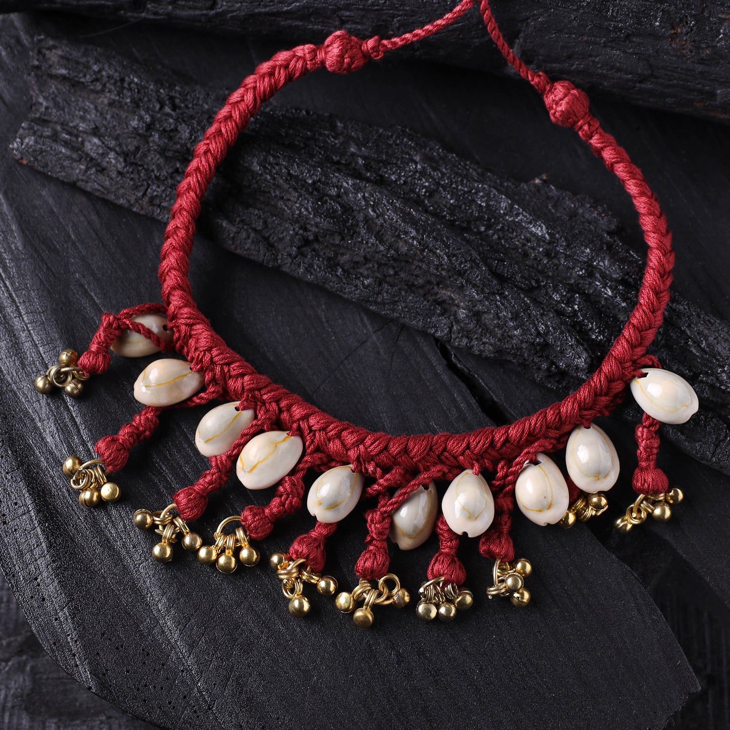 Lambani Thread & Seashell Work Necklace 14