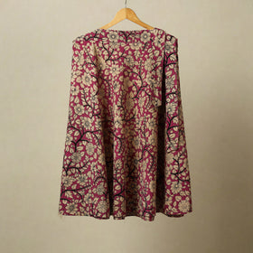 Pink - kalamkari cotton wrap around skirt 16 - handcrafted