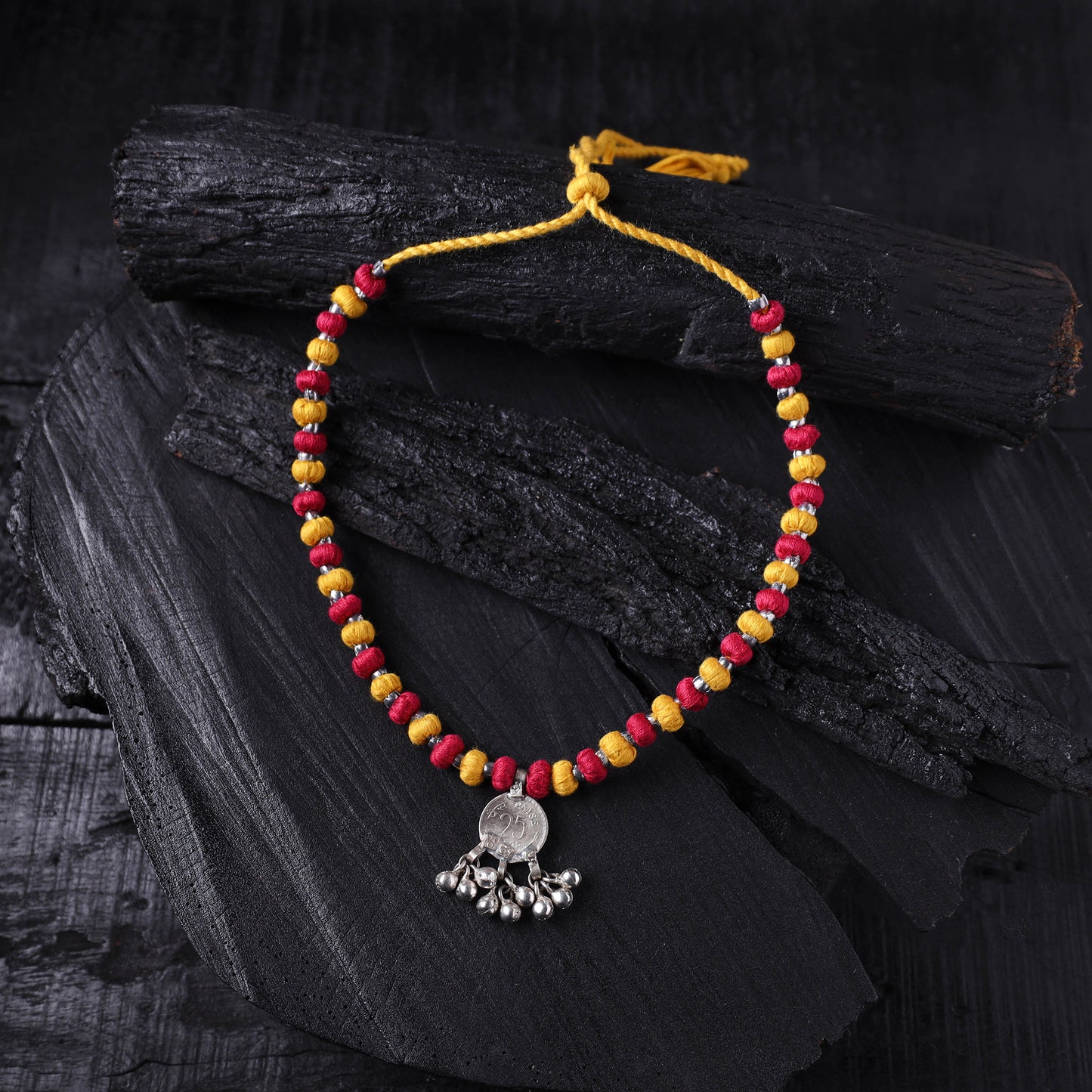 Lambani Threadwork Coin Pendant Necklace 15
