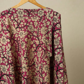 Pink - kalamkari cotton wrap around skirt 16 - handcrafted