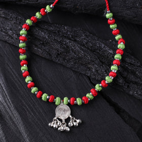 Lambani Threadwork Coin Pendant Necklace 16