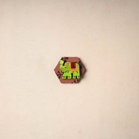 Multicolor - Handmade Fabart Wooden Magnet 62