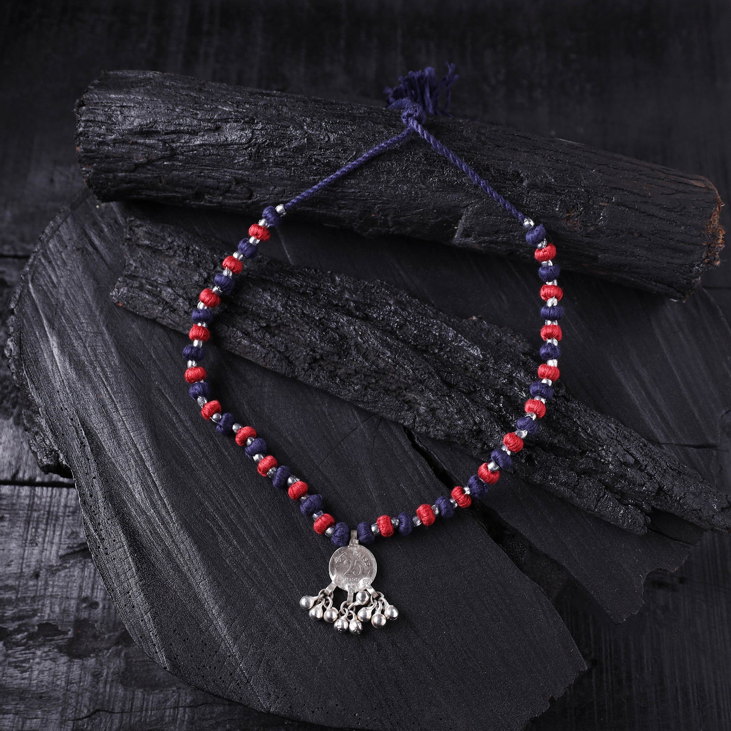 Lambani Threadwork Coin Pendant Necklace 17