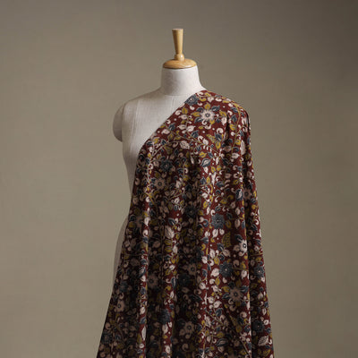 Maroon - Kalamkari Printed Cotton Fabric 19