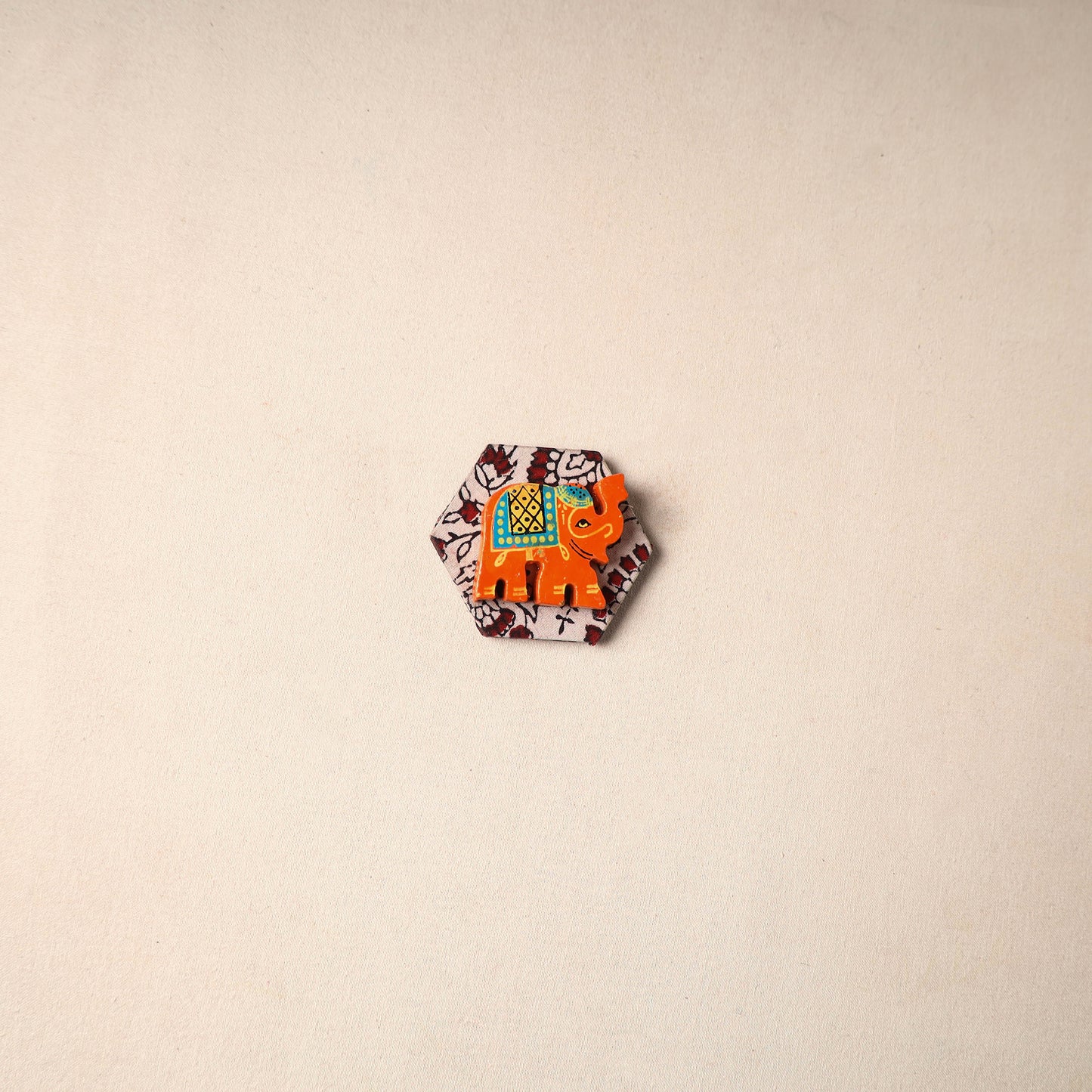 Multicolor - Handmade Fabart Wooden Magnet 63