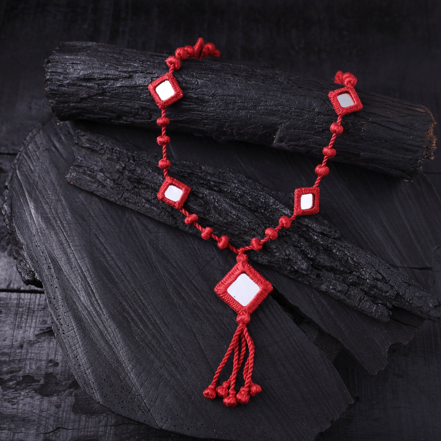 Lambani Thread & Mirror Work Necklace 18