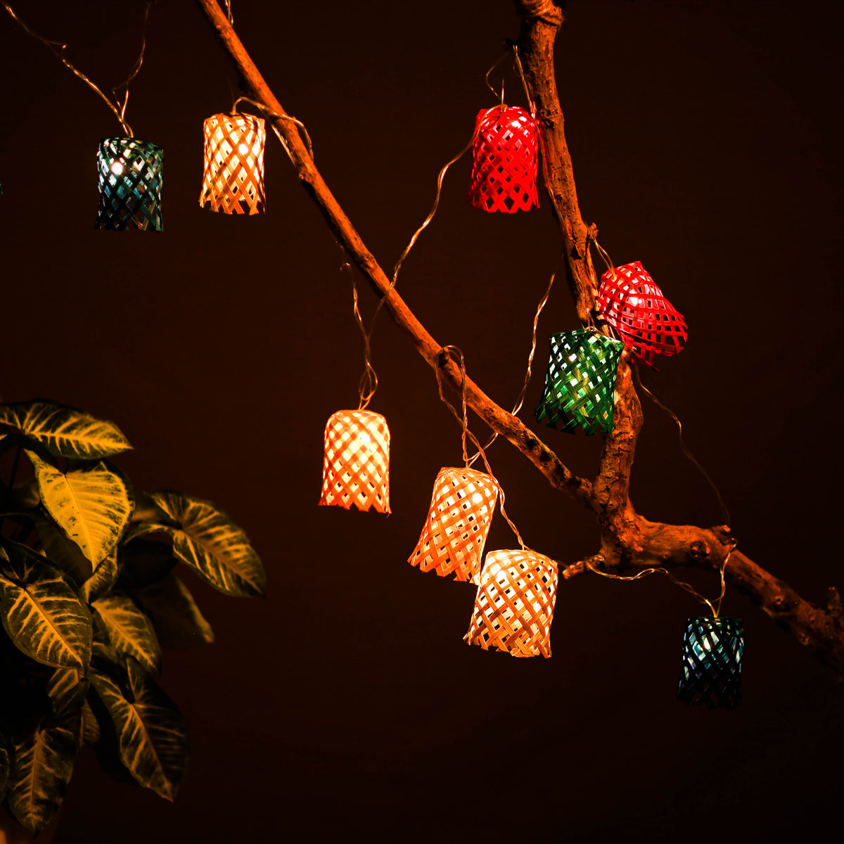 Greenkraft Vine Handcrafted Bamboo String Light (3M) 27