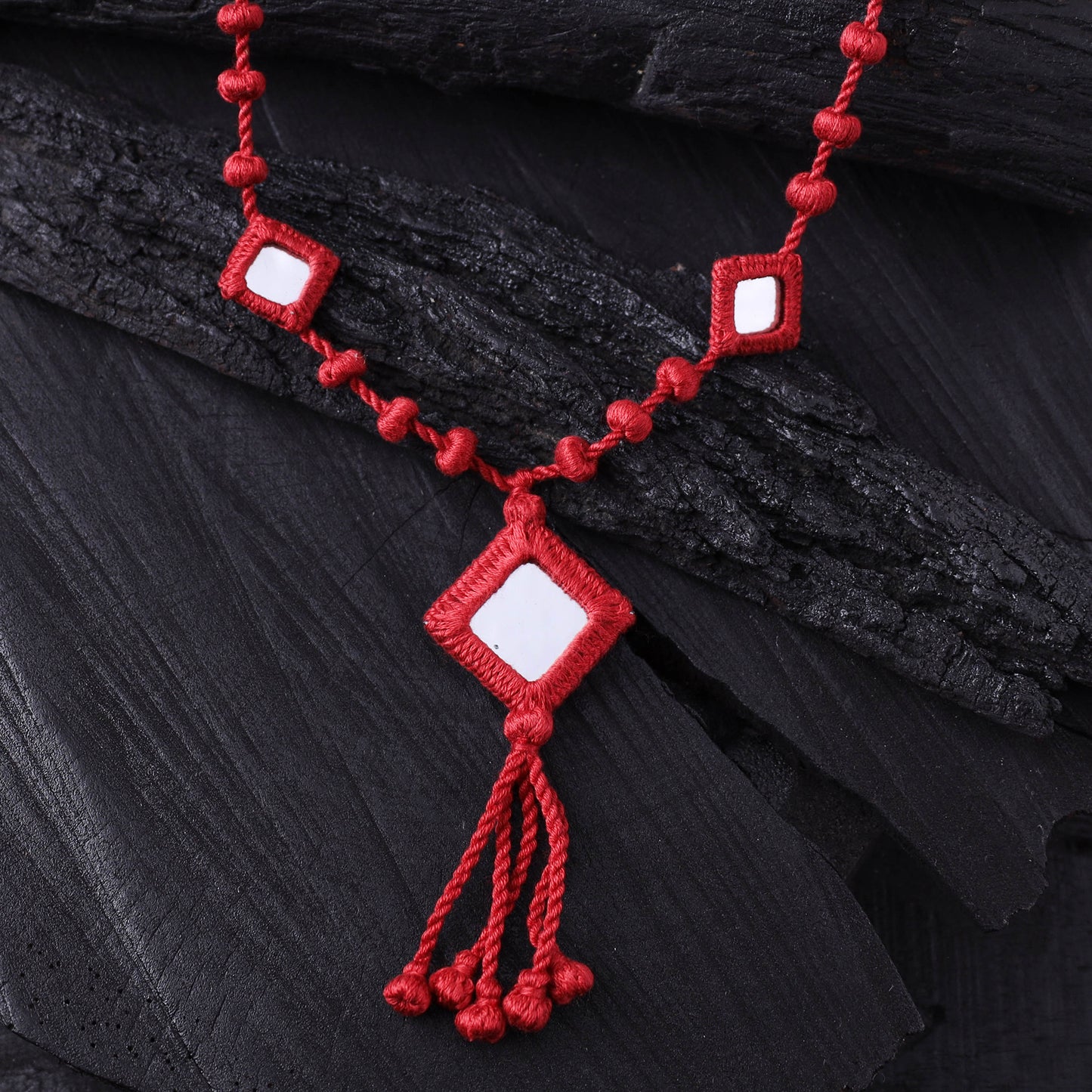 Lambani Thread & Mirror Work Necklace 18