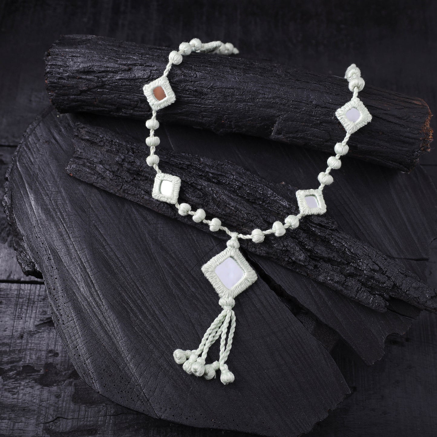 Lambani Thread & Mirror Work Necklace 19