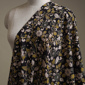 Black - Kalamkari Printed Cotton Fabric 20