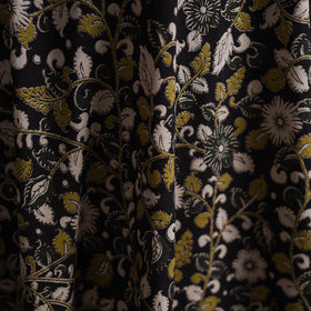 Black - Kalamkari Printed Cotton Fabric 20