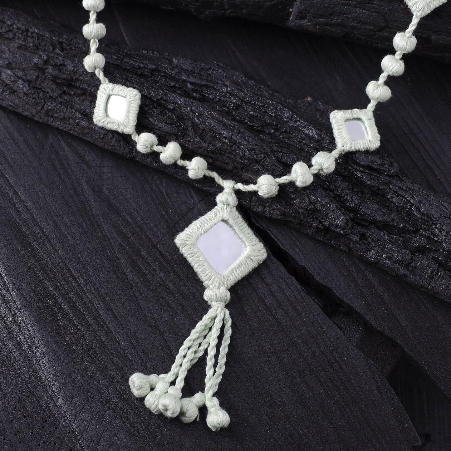 Lambani Thread & Mirror Work Necklace 19