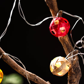 Greenkraft Full Moon Handcrafted Bamboo String Light (3M) 28