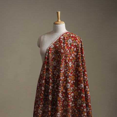 Red - Kalamkari Printed Cotton Fabric 21