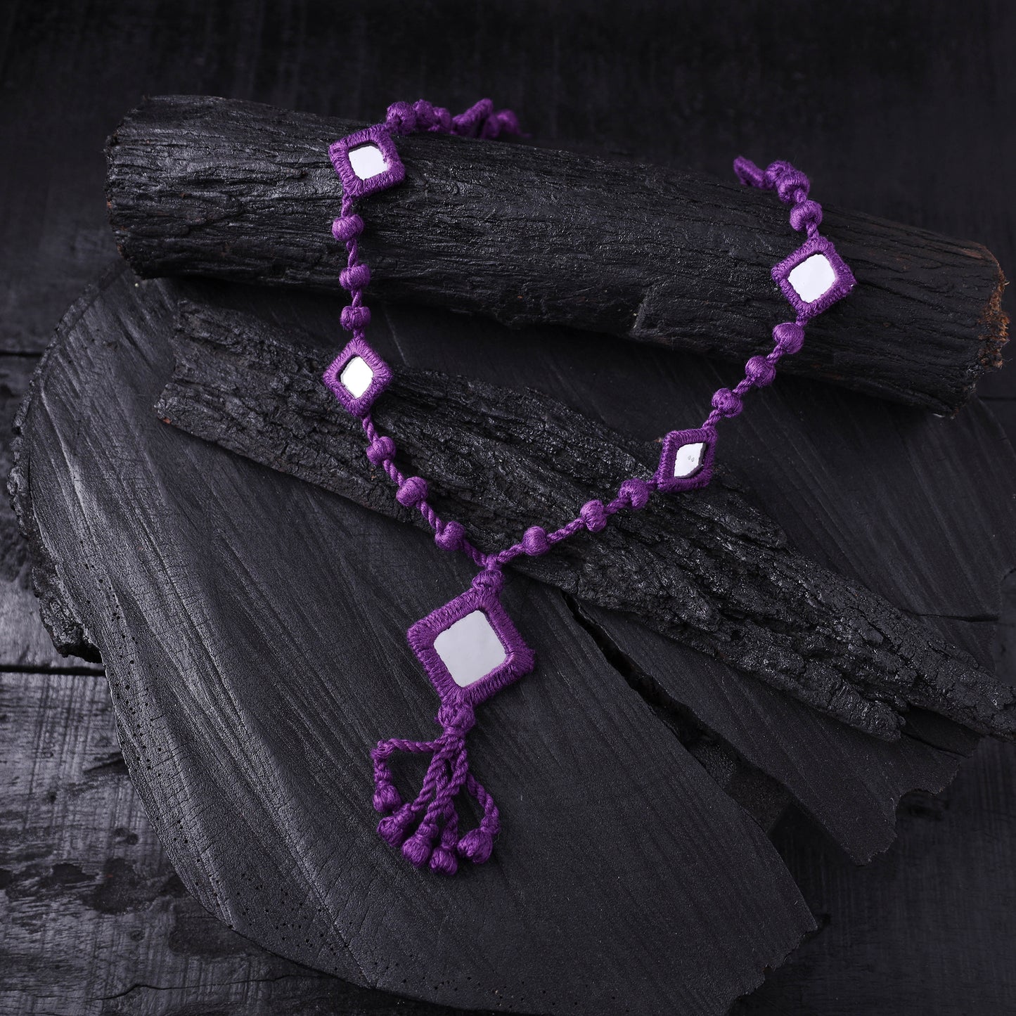 Lambani Thread & Mirror Work Necklace 21