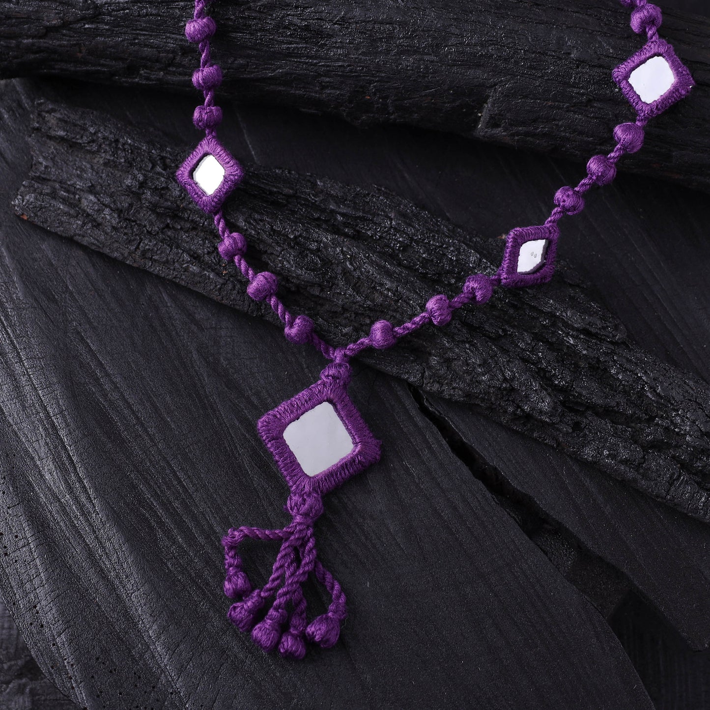 Lambani Thread & Mirror Work Necklace 21