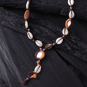 Lambani Thread, Mirror & Seashell Work Necklace 22