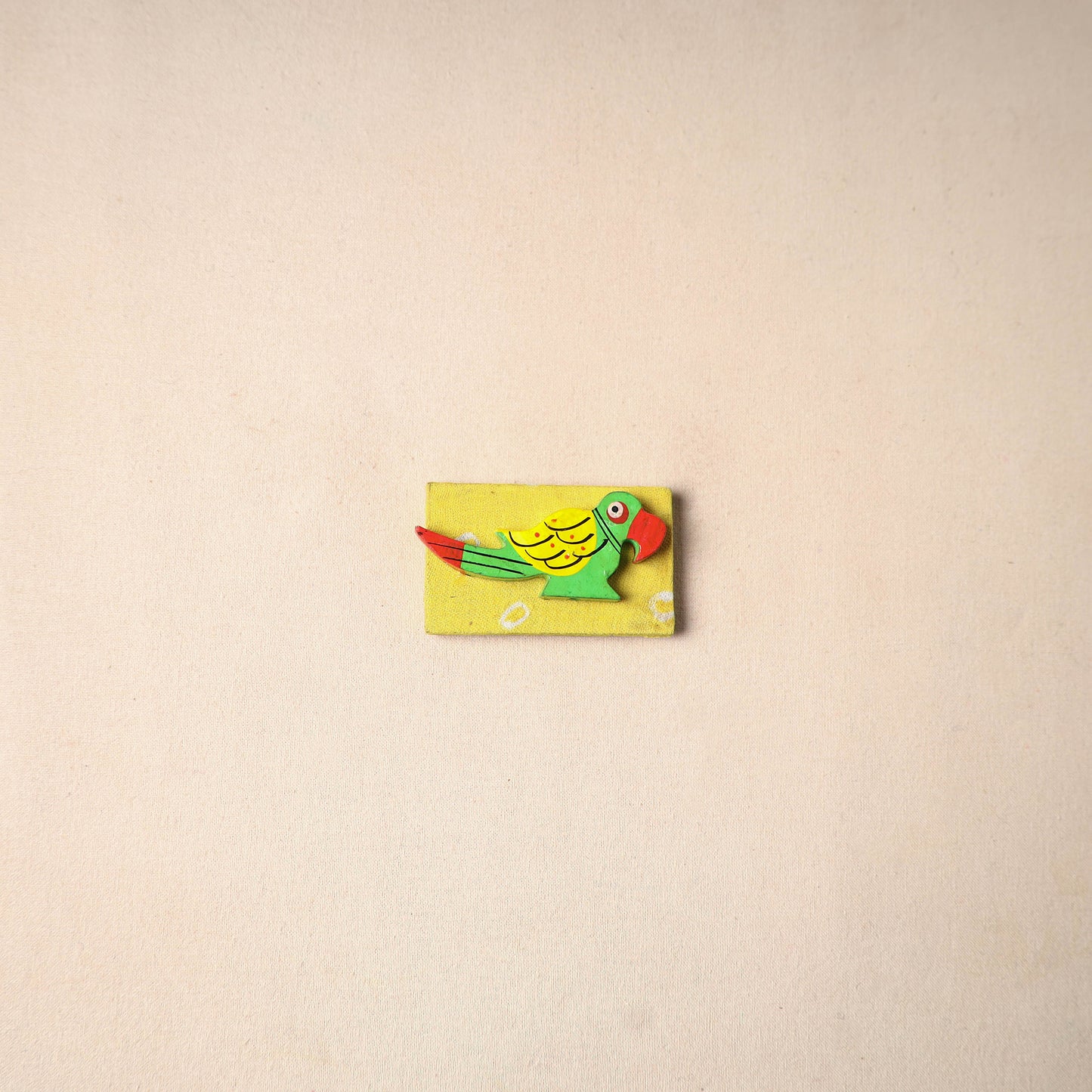 Multicolor - Handmade Fabart Wooden Magnet 66