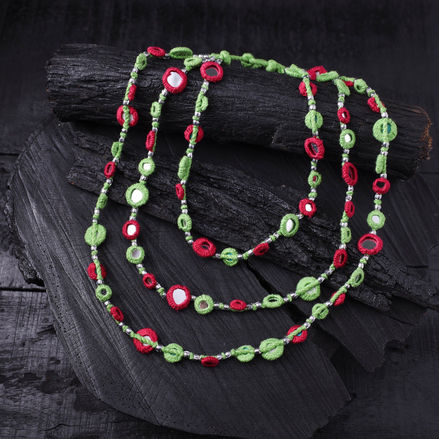 Lambani Thread & Mirror Work Necklace 25