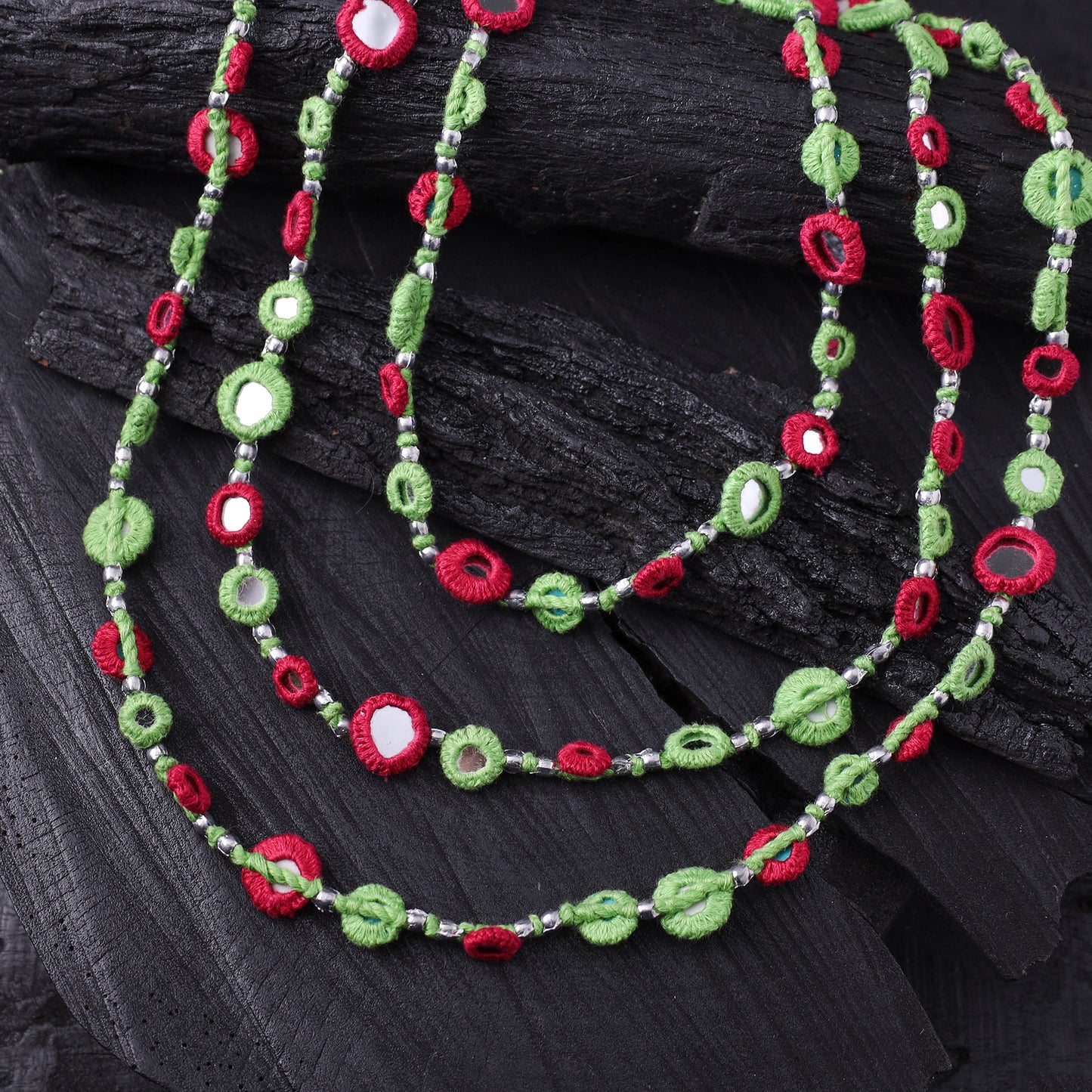 Lambani Thread & Mirror Work Necklace 25