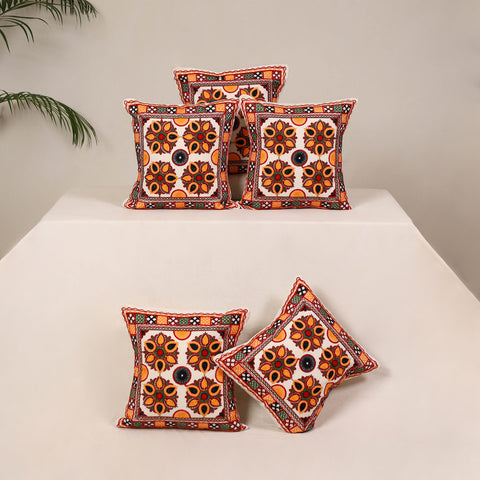 Multicolor - kutch aari hand embroidery cushion cover (set