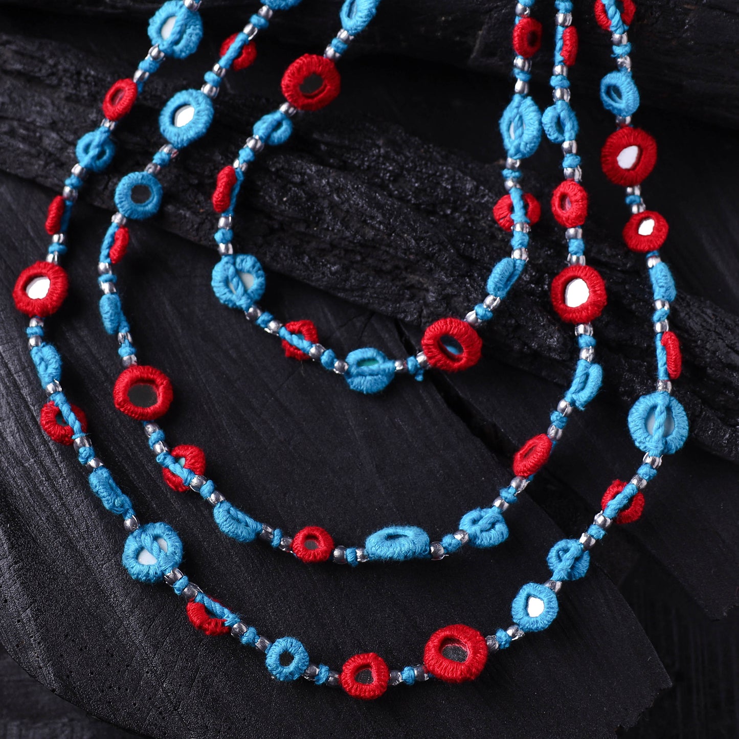 Lambani Thread & Mirror Work Necklace 27