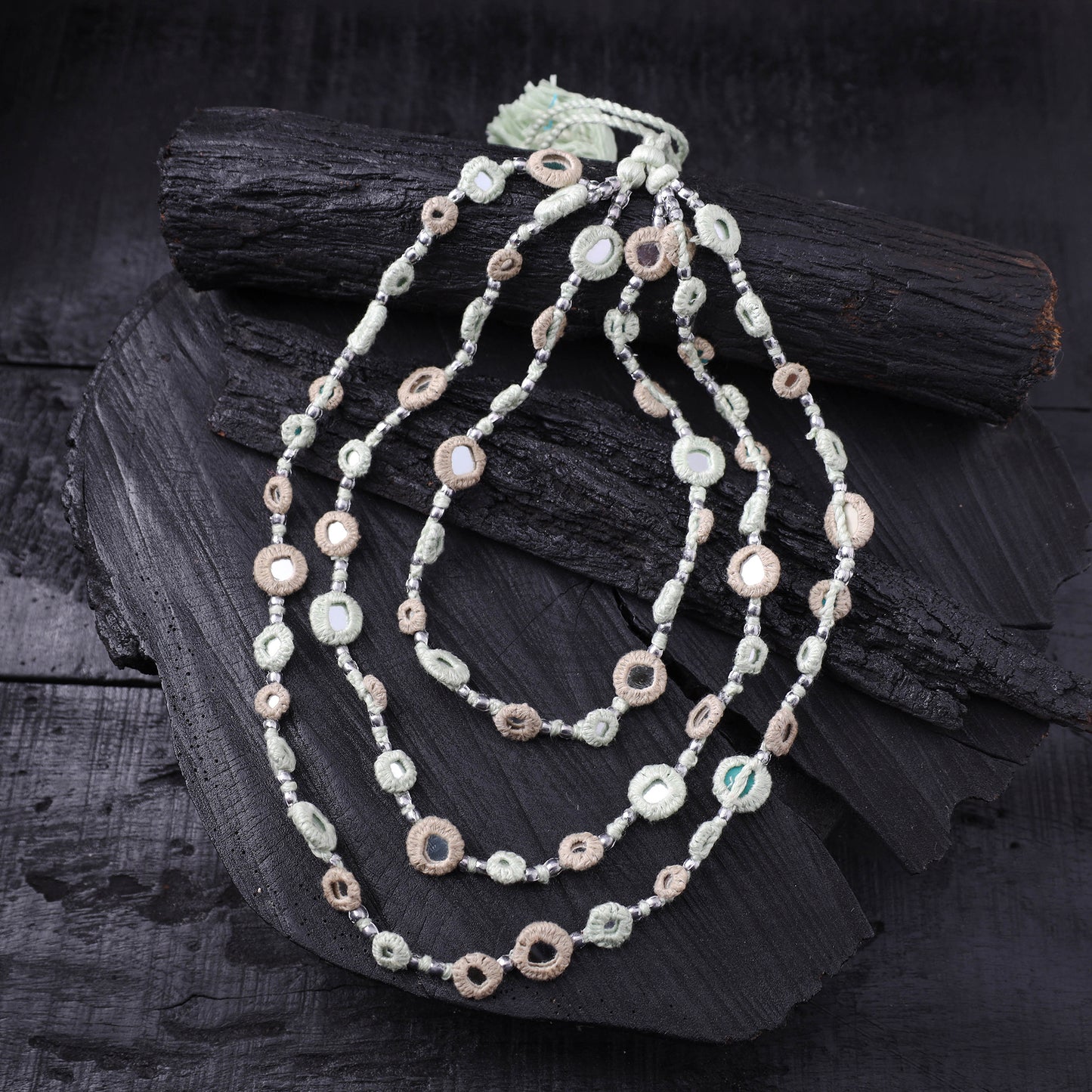 Lambani Thread & Mirror Work Necklace 28