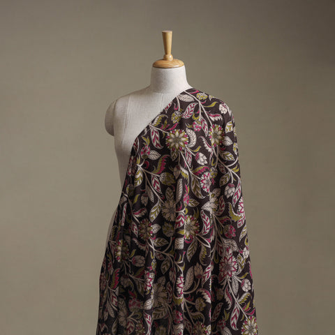 Brown - Kalamkari Printed Cotton Fabric 27